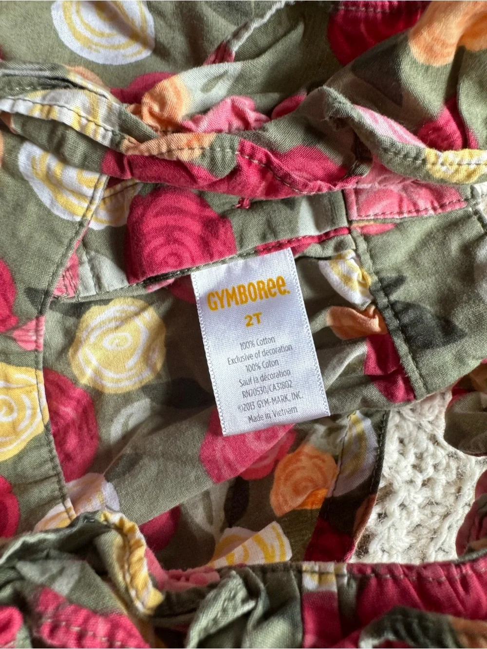 Vintage Gymboree Olive Green 2T Girl Bundle Floral Embroidered Cute Summer